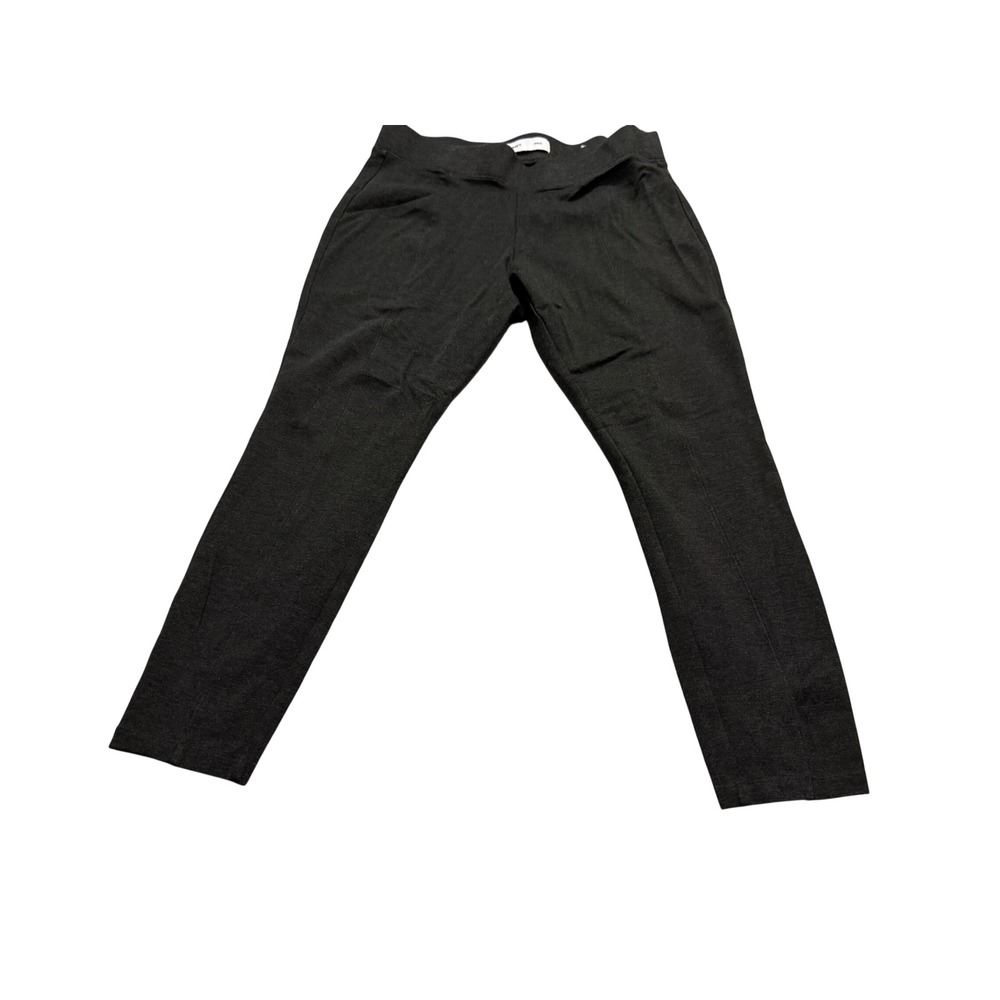 Old Navy Stevie Women's Charcoal Gray Marl Knit Slim Leg Pull On Pants Size L
